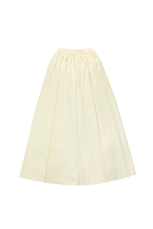 Slim-fitting and elegant pleated skirt-off-white