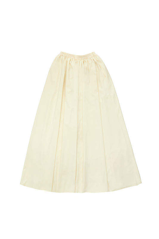 Slim-fitting and elegant pleated skirt-off-white