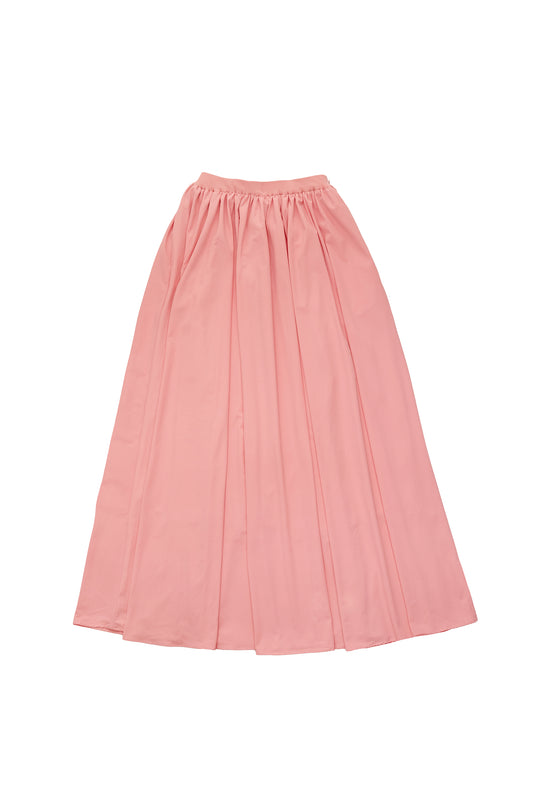 Slim fit slim pleated skirt-pink