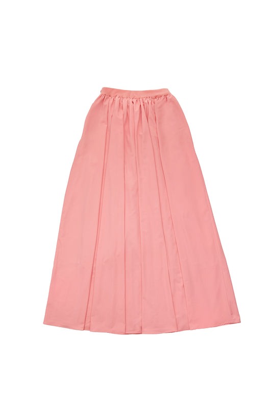 Slim fit slim pleated skirt-pink